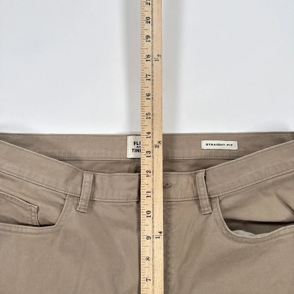 Flint and Tinder 365 Pant Mens 36 Khaki Straight Fit Stretch Chino Gorpcore